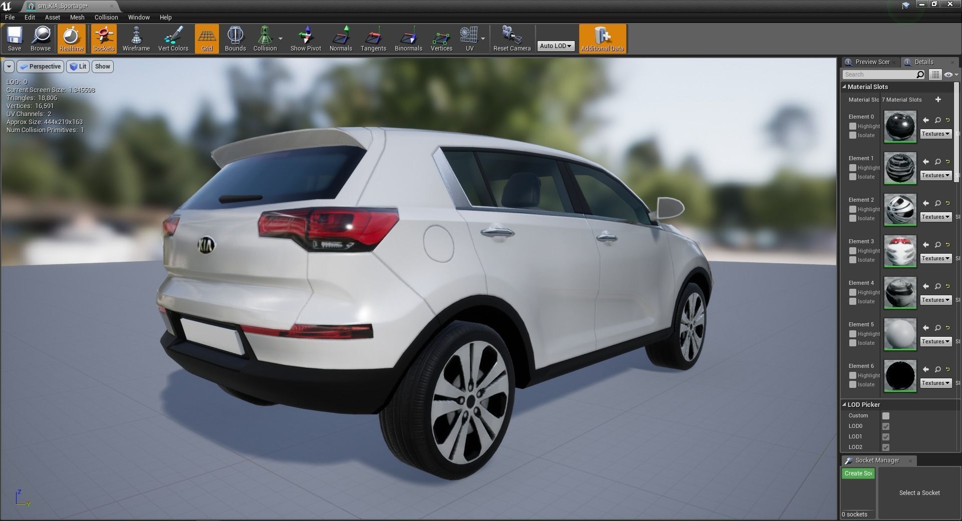 KIA Sportage SUV 3D Model Low-poly 3D model_6