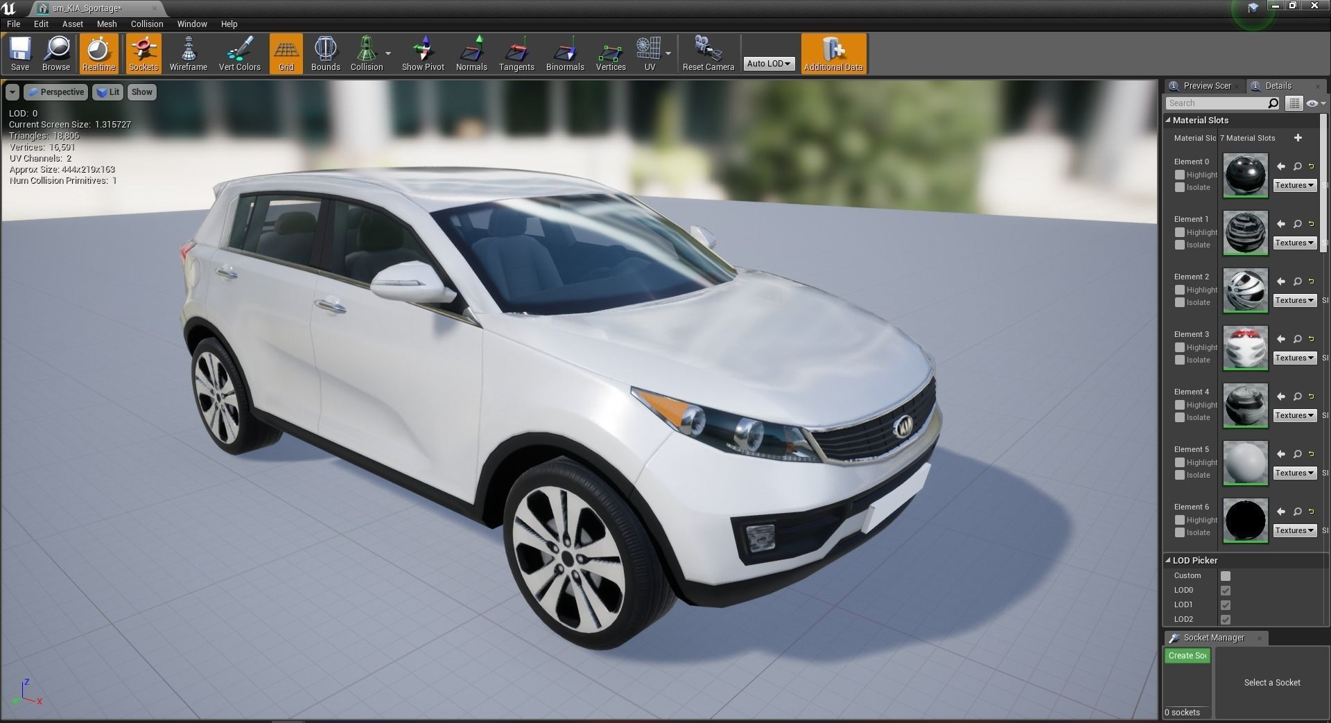 KIA Sportage SUV 3D Model Low-poly 3D model_8