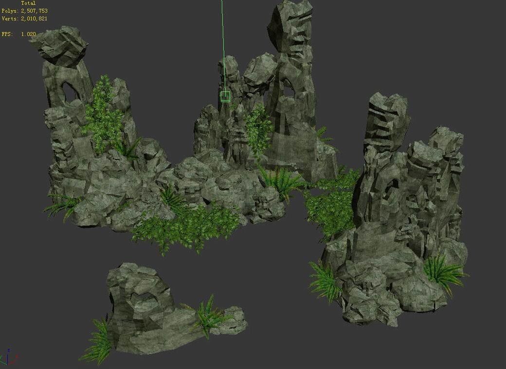 Stone Garden - Rockery 51 3D model_9