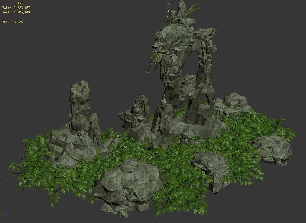 Stone Garden - Rockery 51 3D model_8