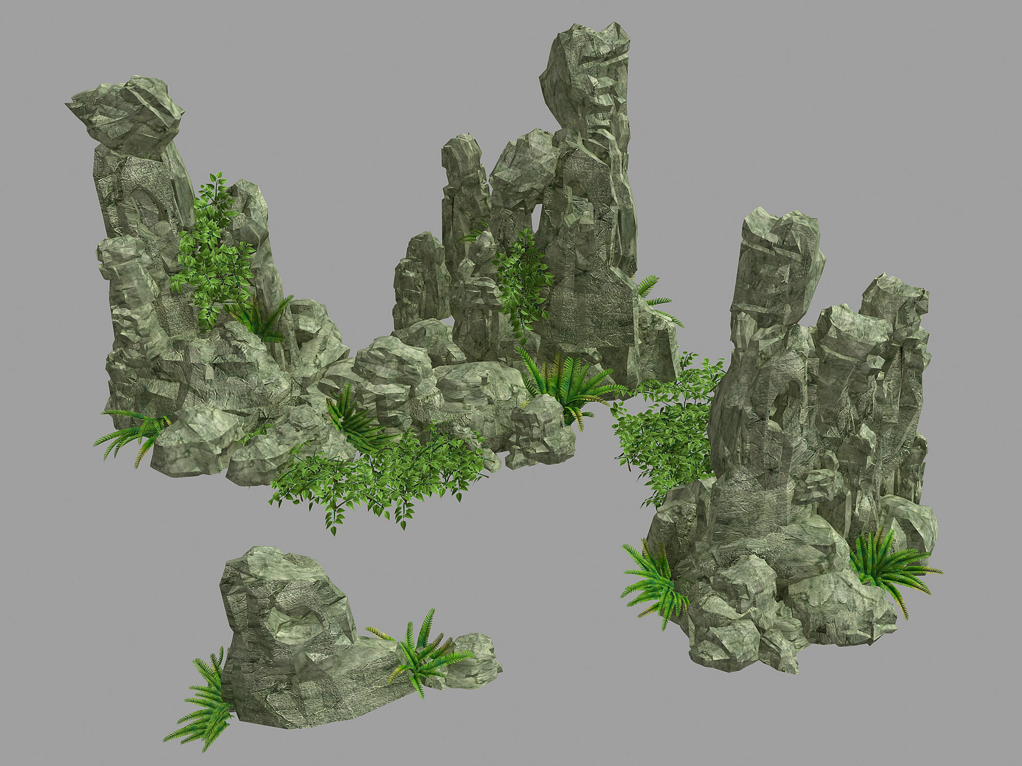 Stone Garden - Rockery 51 3D model_1