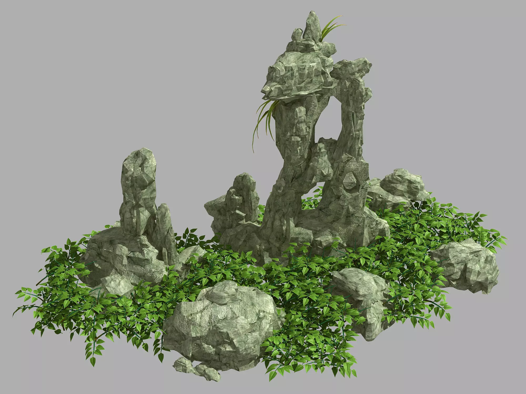 Stone Garden - Rockery 51 3D model_0