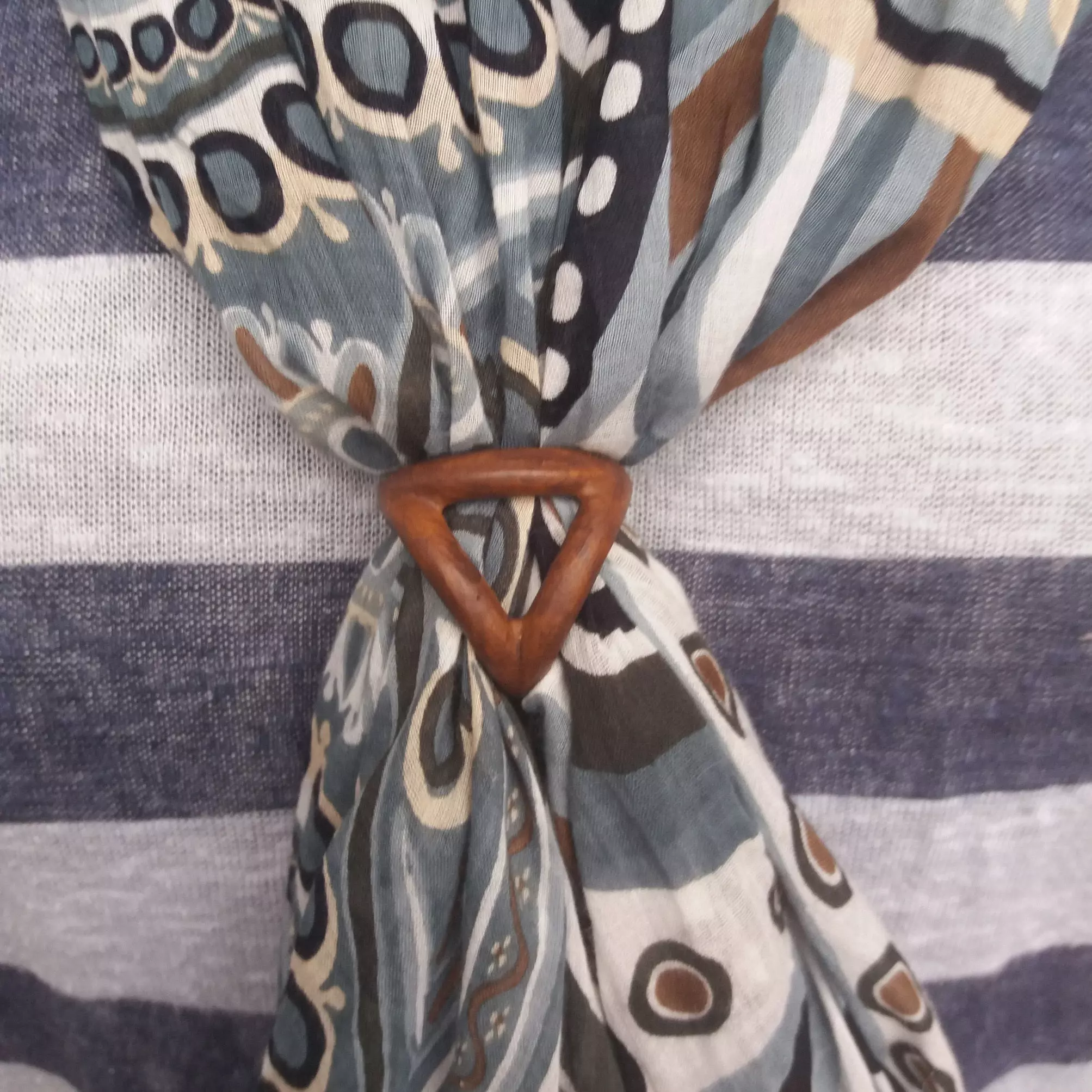 Scarf buckle triple ring with diameter 25mm  3D print model_0