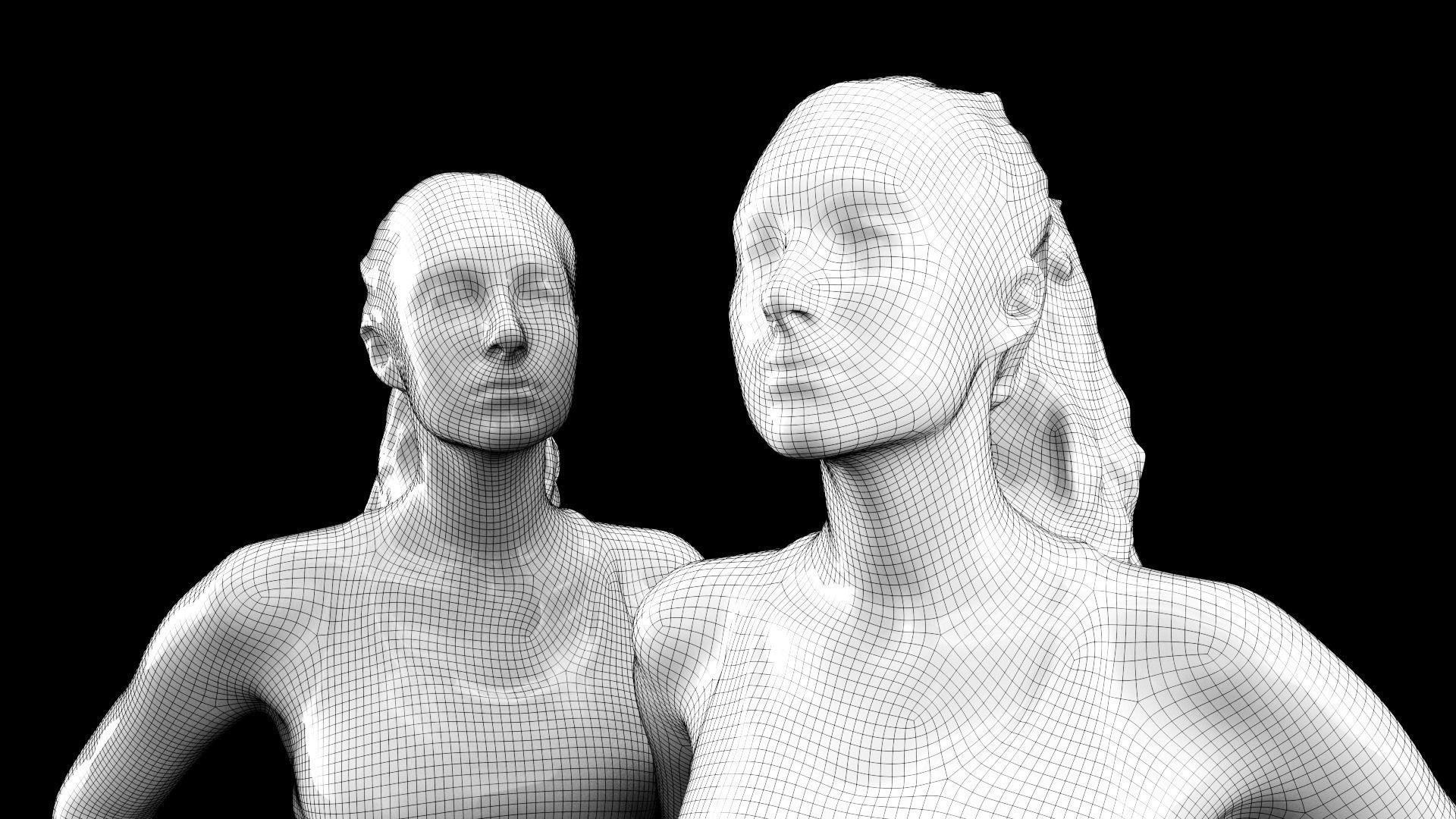 Female sport 79 Low-poly 3D model_10