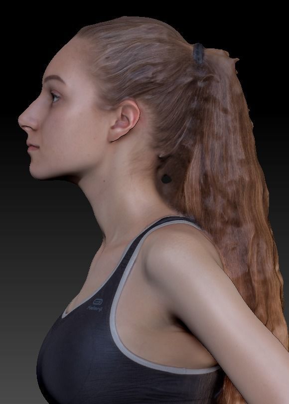 Female sport 79 Low-poly 3D model_2