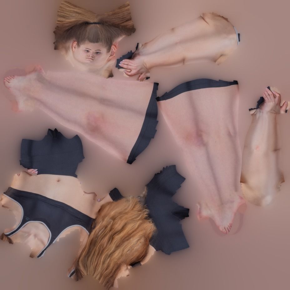 Female sport 79 Low-poly 3D model_3