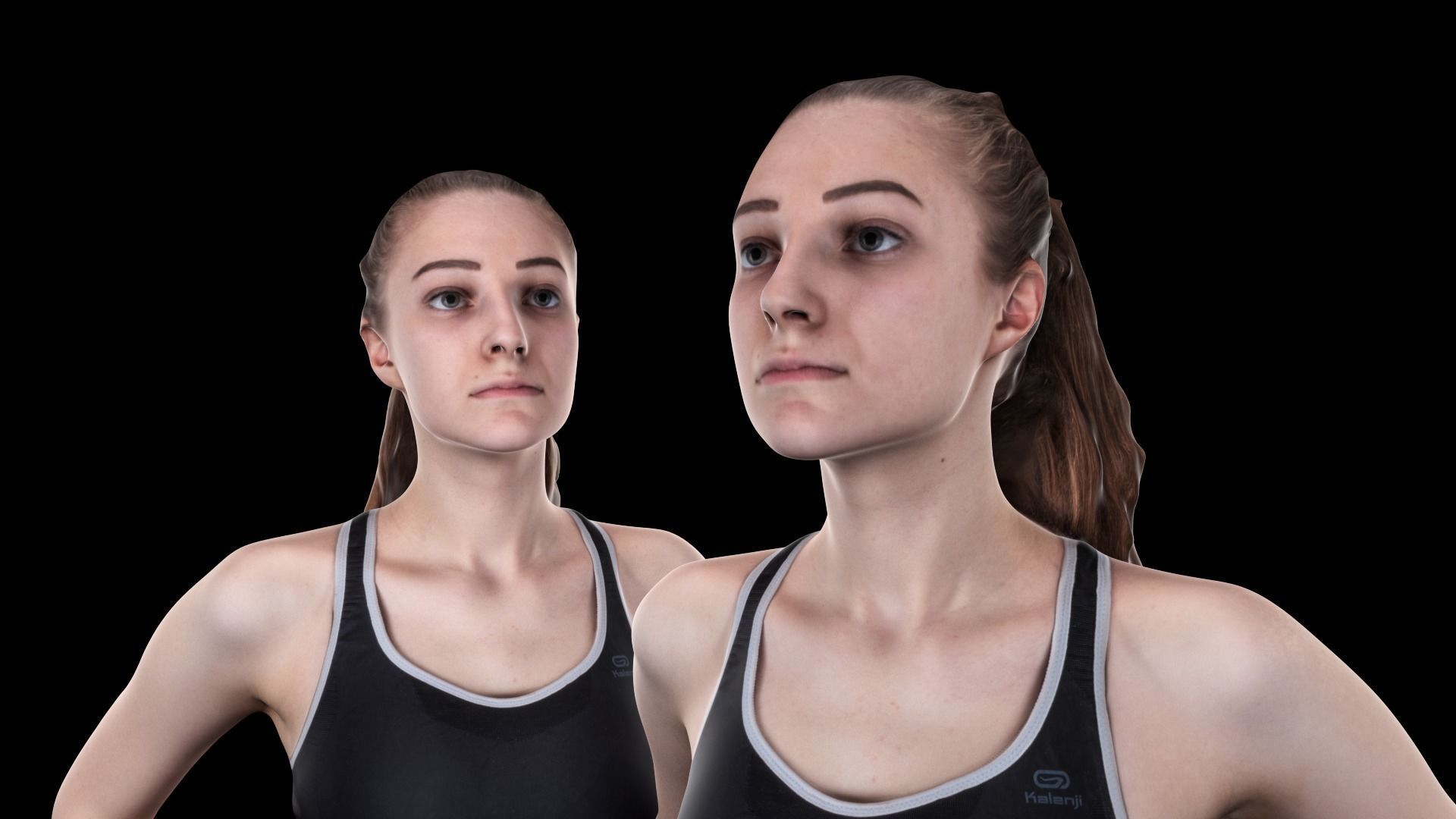 Female sport 79 Low-poly 3D model_6