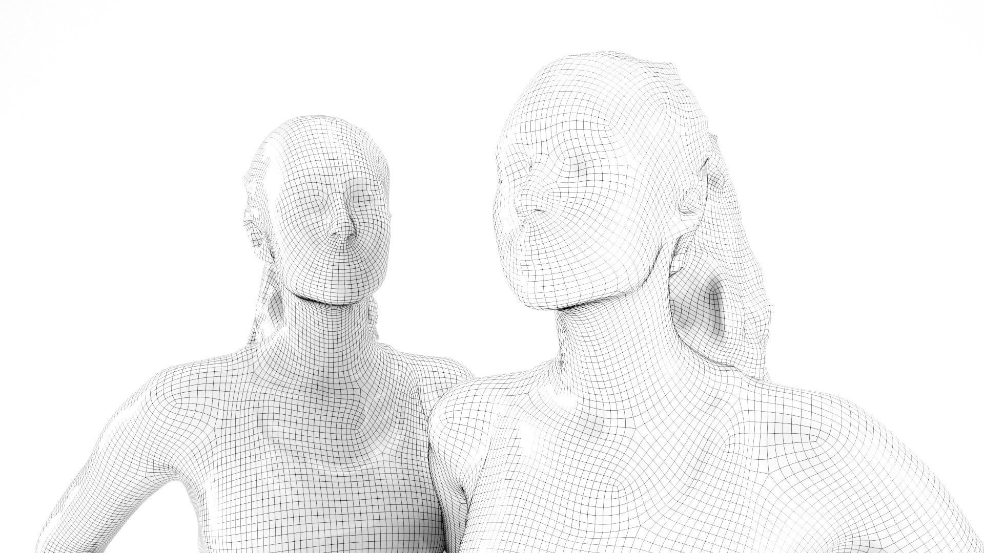 Female sport 79 Low-poly 3D model_8