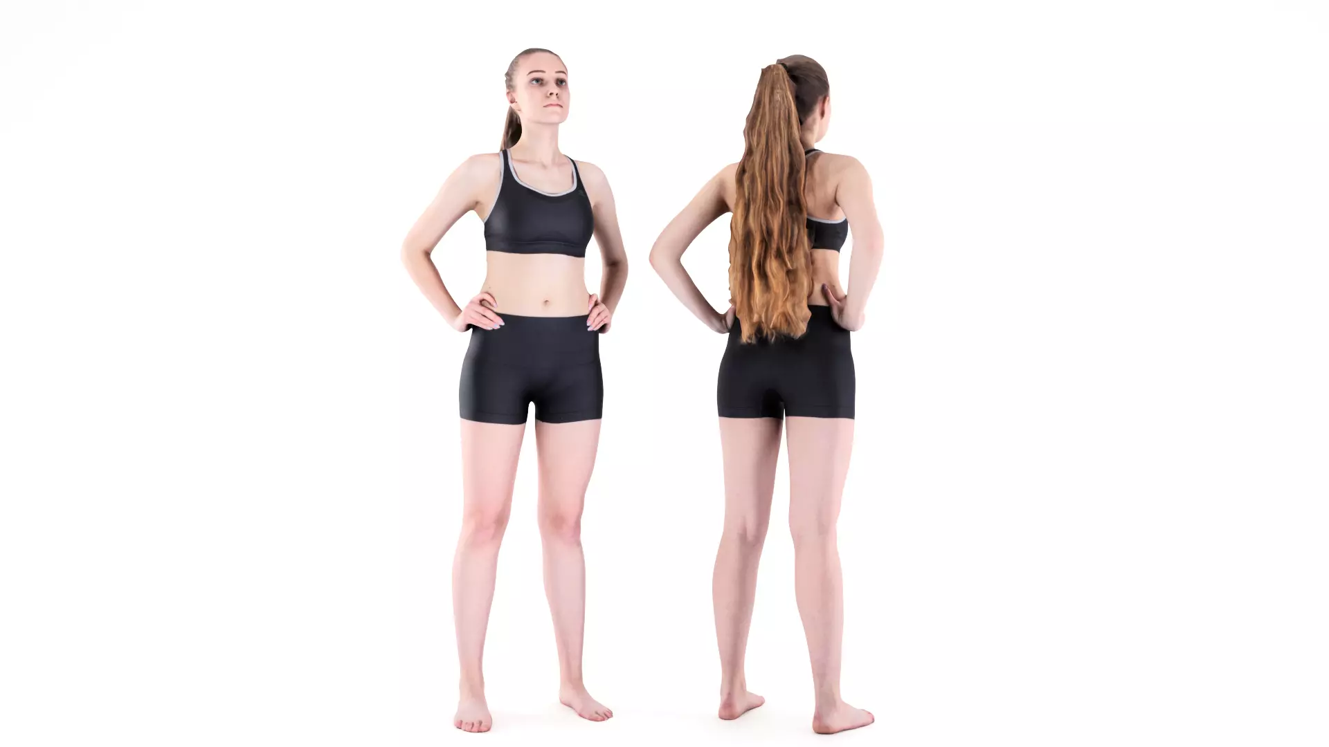 Female sport 79 Low-poly 3D model_0