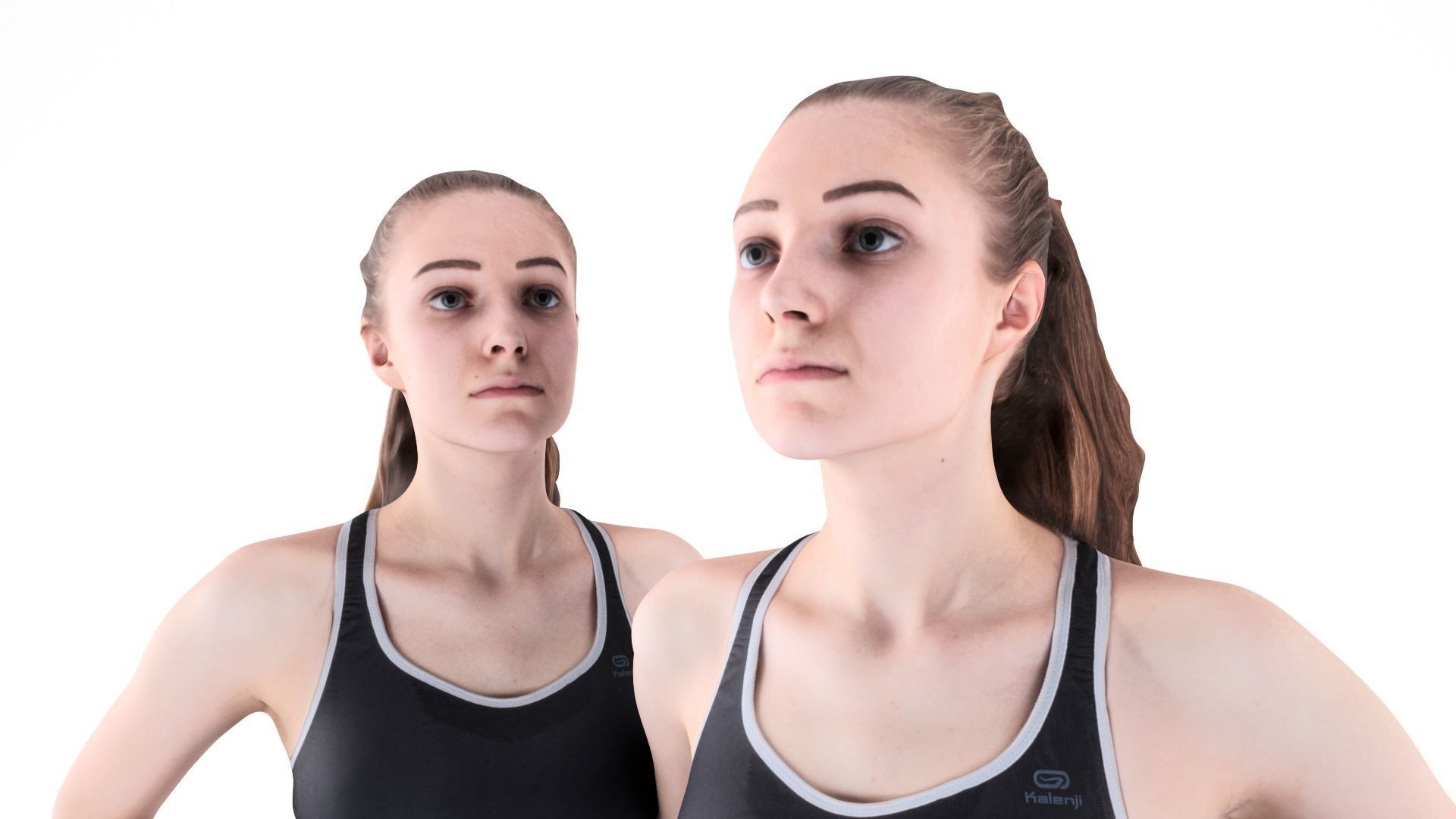 Female sport 79 Low-poly 3D model_4