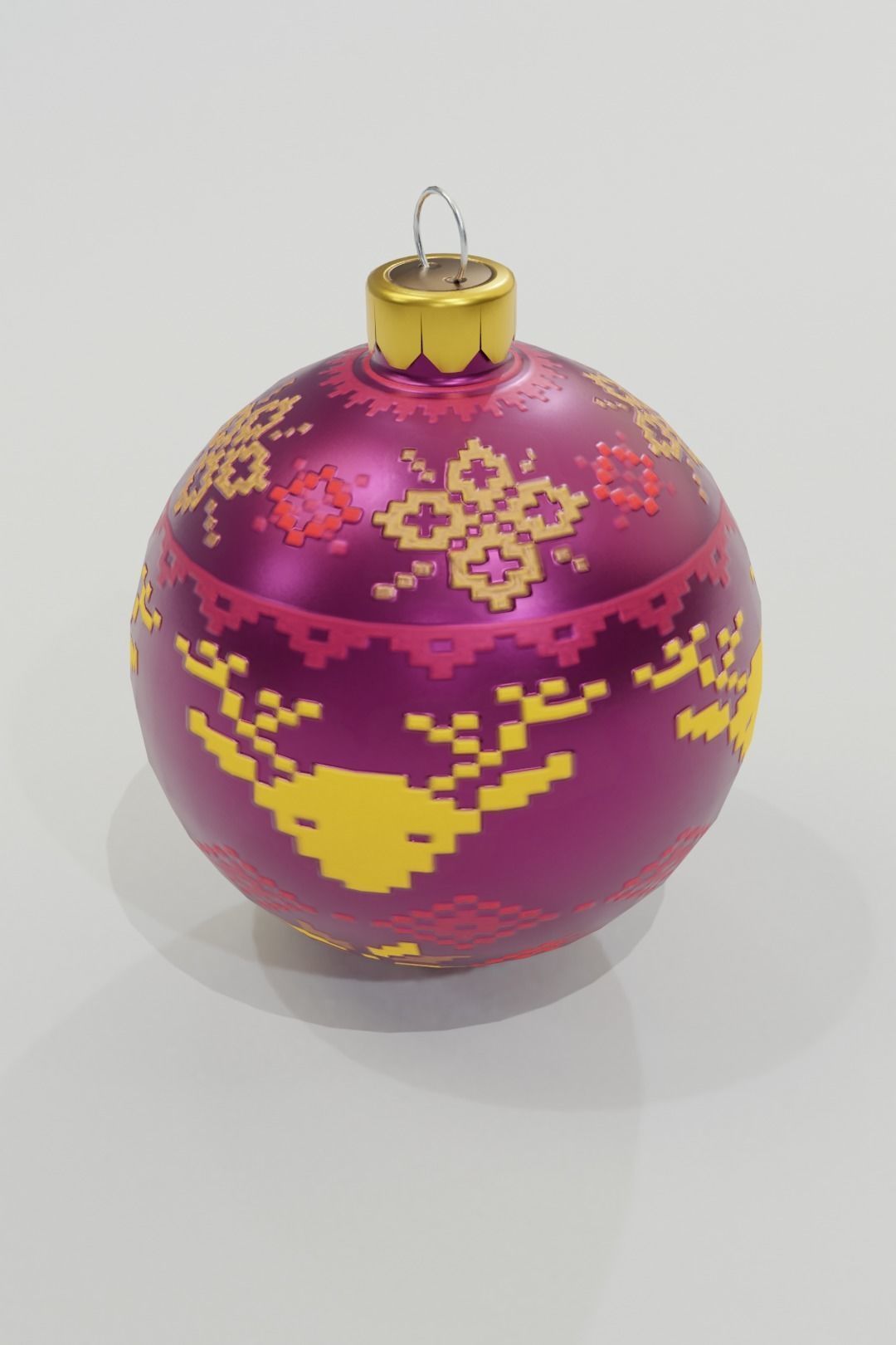Christmas Baubles - 3D Low-poly 3D model_9