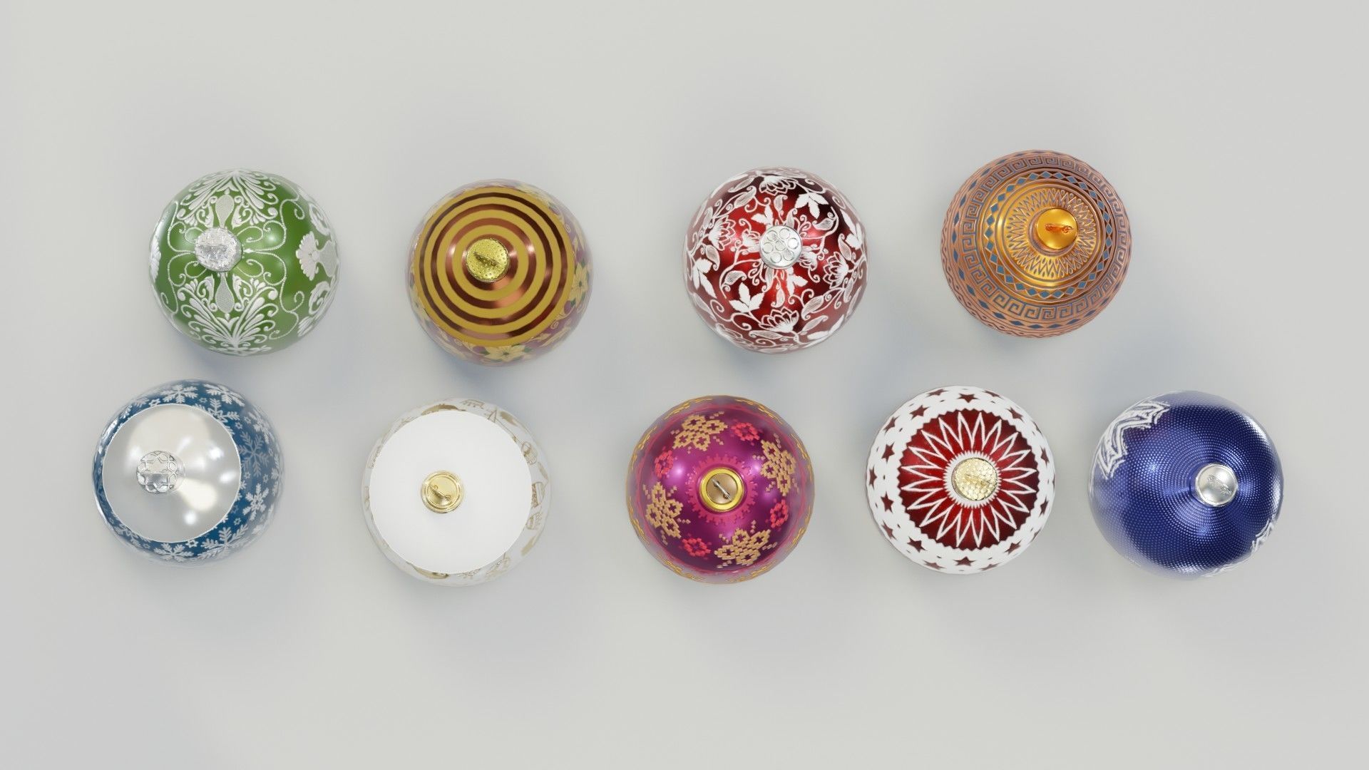 Christmas Baubles - 3D Low-poly 3D model_19