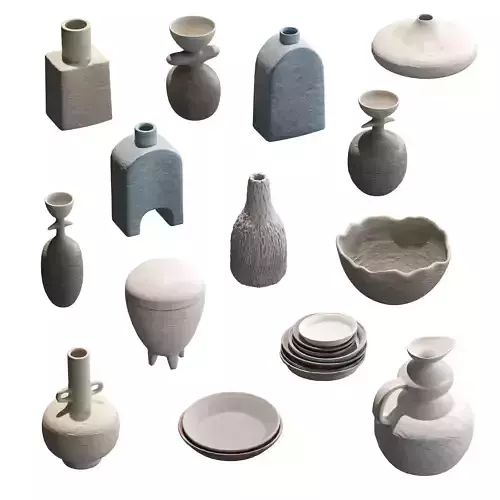 Pottery set v2 - 14 models
