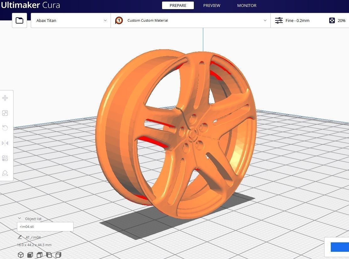 Rim 17 in M4 3D model_2