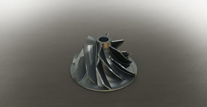 Turbocharger Compressor Wheel 3D print model