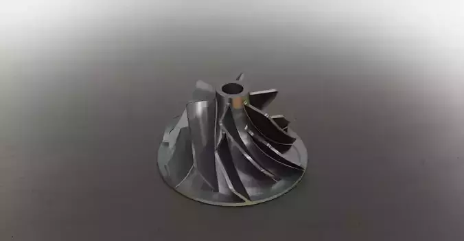 Turbocharger Compressor Wheel 3D print model
