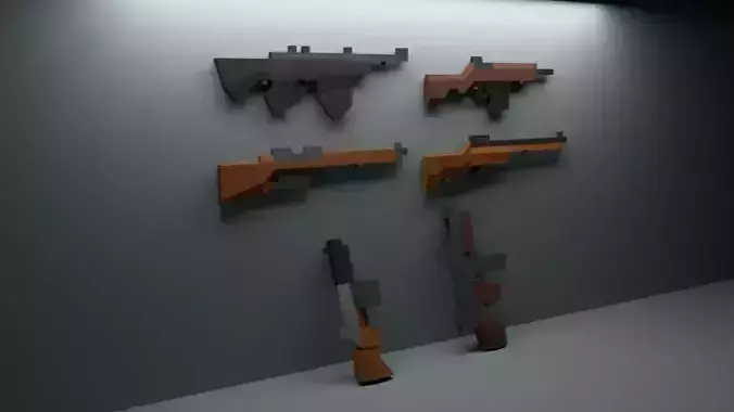 Low poly weapon pack