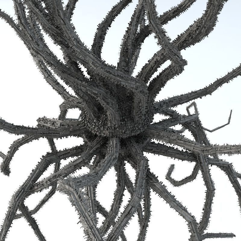 Sci -Fi Shapes - The Parasite 3D model_4