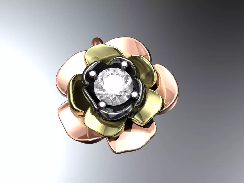 Rose pendant 3D print model