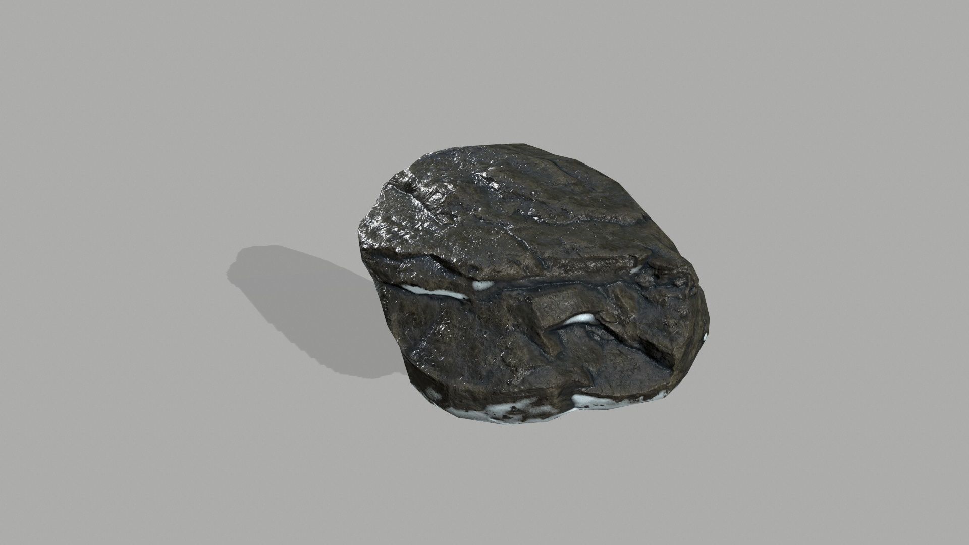 Rock set mountain with snow Low-poly 3D model_26