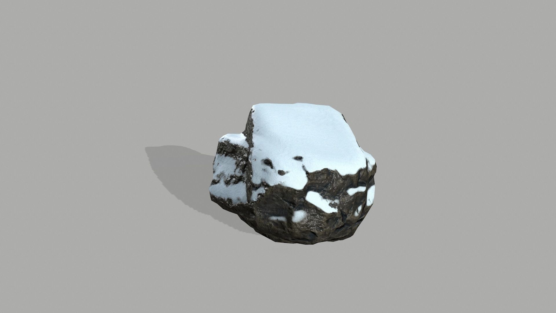 Rock set mountain with snow Low-poly 3D model_25