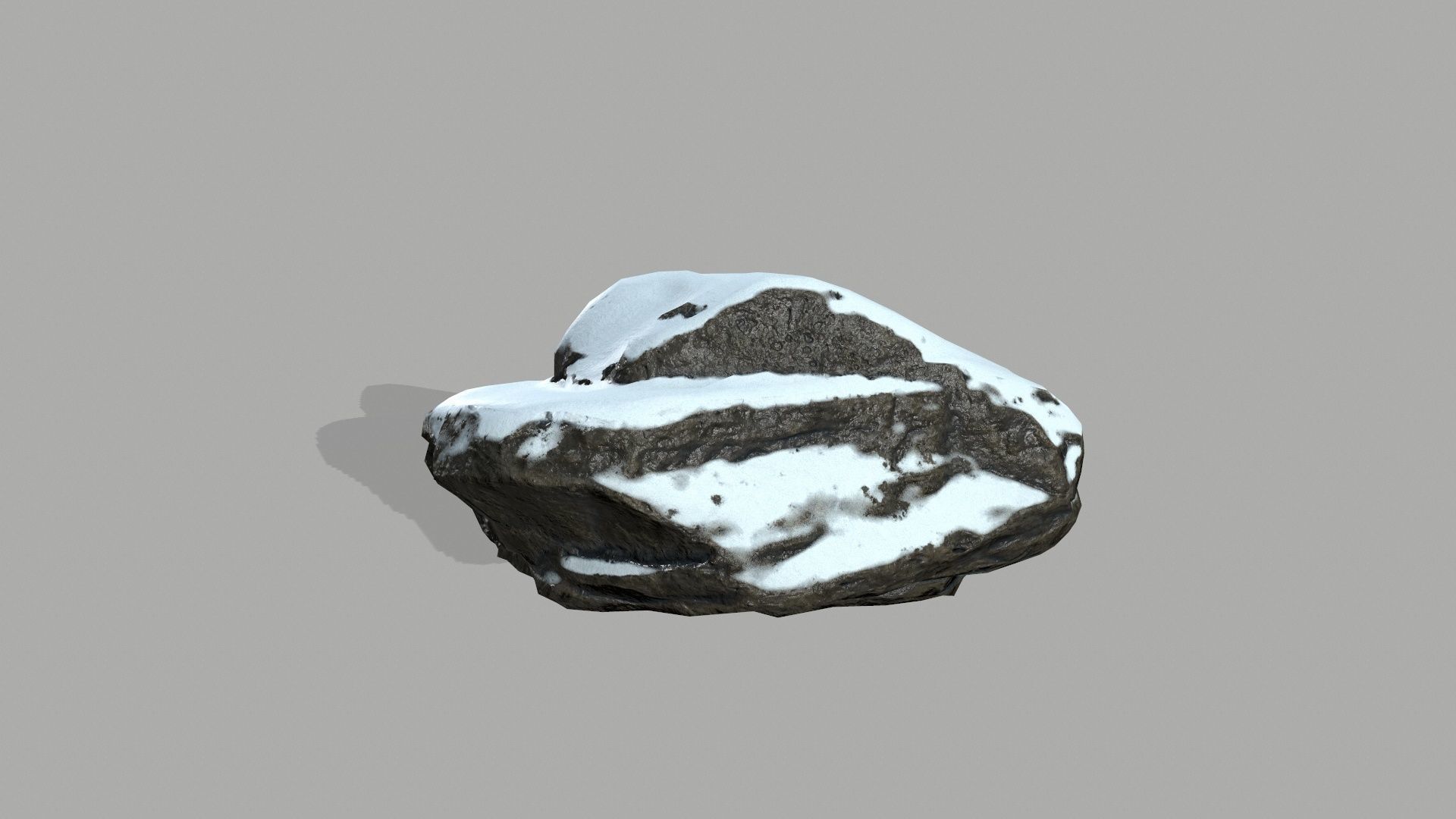Rock set mountain with snow Low-poly 3D model_20