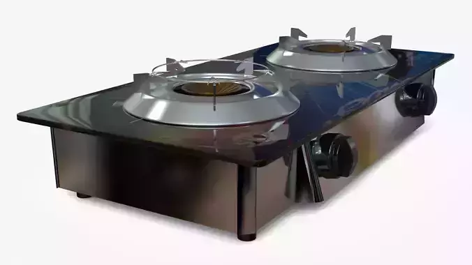 Gas Stove Detail 3D Model
