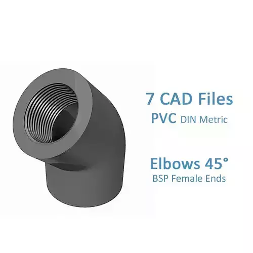 PVC Elbows 45 Degrees - BSP Female Ends