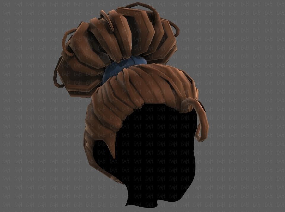 3D Hair style for girl V80 Low-poly 3D model_18