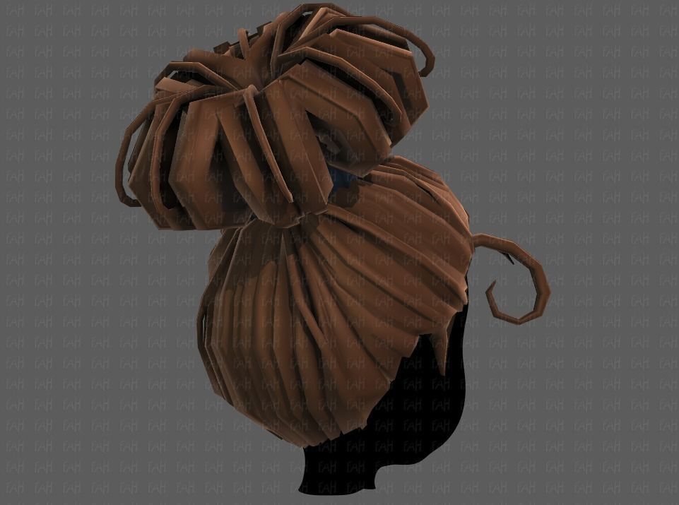 3D Hair style for girl V80 Low-poly 3D model_20