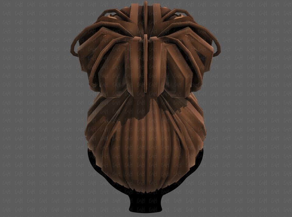 3D Hair style for girl V80 Low-poly 3D model_21