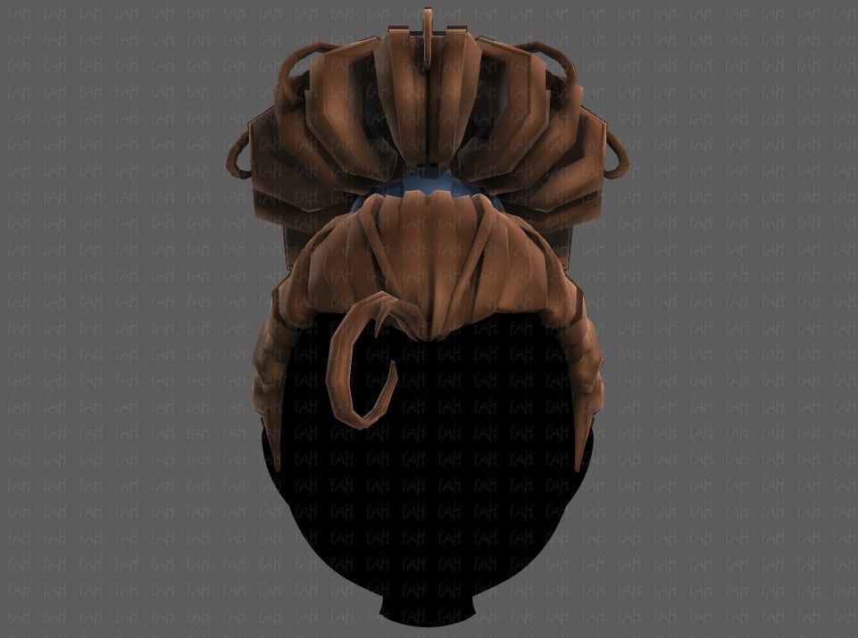 3D Hair style for girl V80 Low-poly 3D model_17