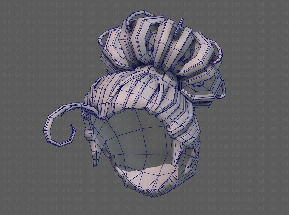 3D Hair style for girl V80 Low-poly 3D model_44