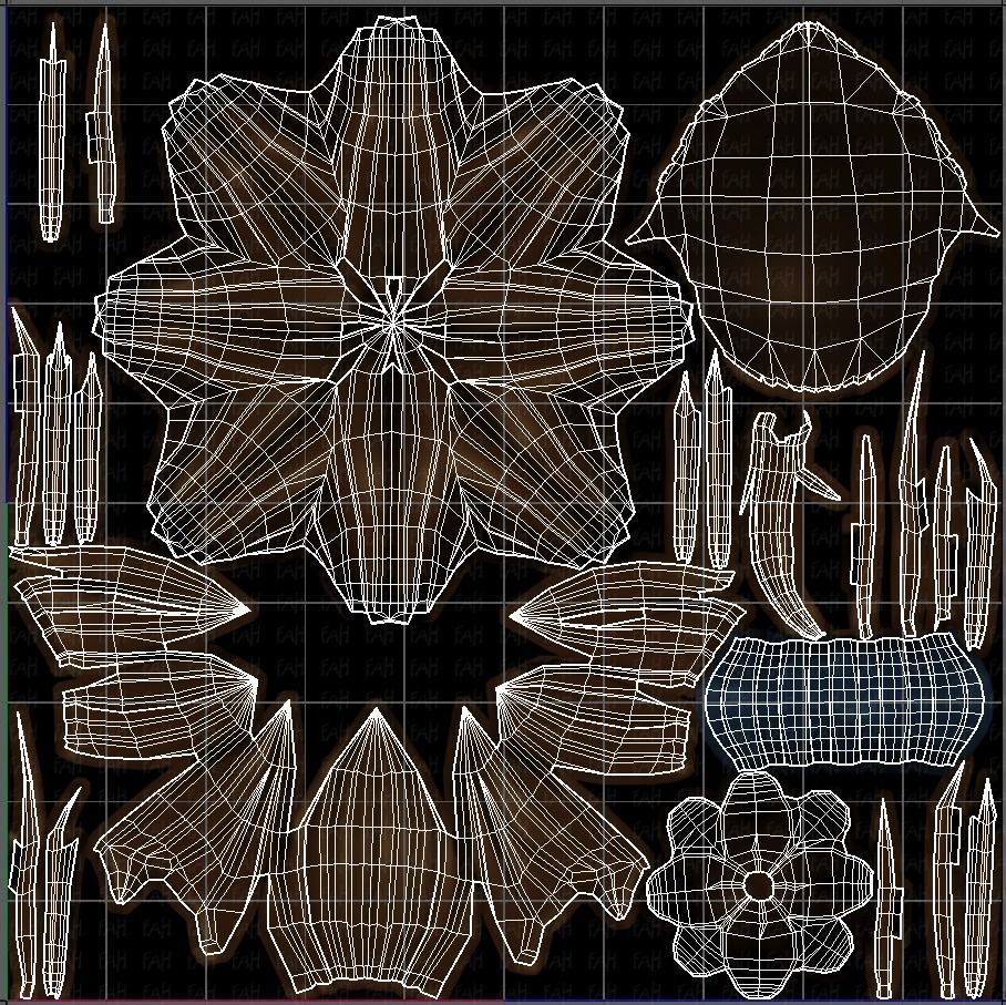 3D Hair style for girl V80 Low-poly 3D model_45