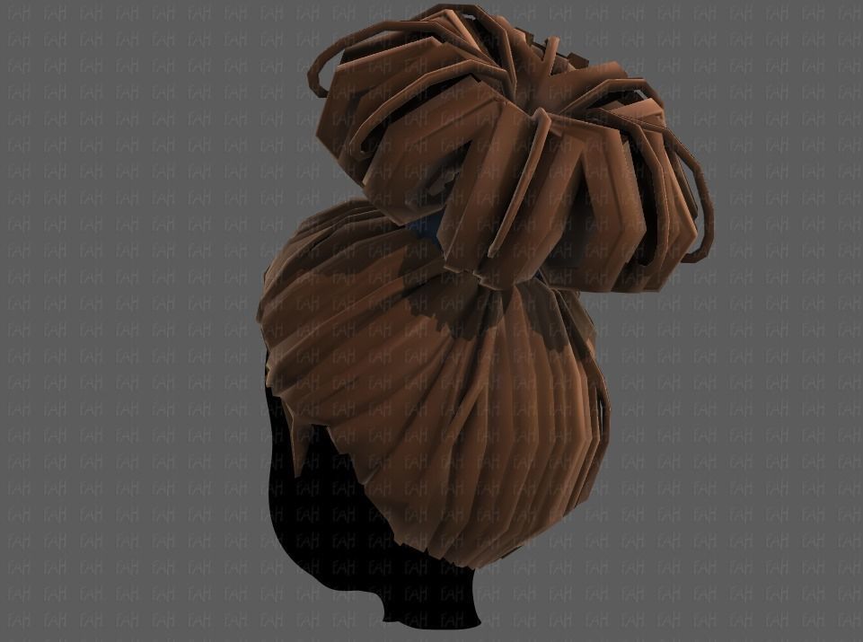 3D Hair style for girl V80 Low-poly 3D model_22