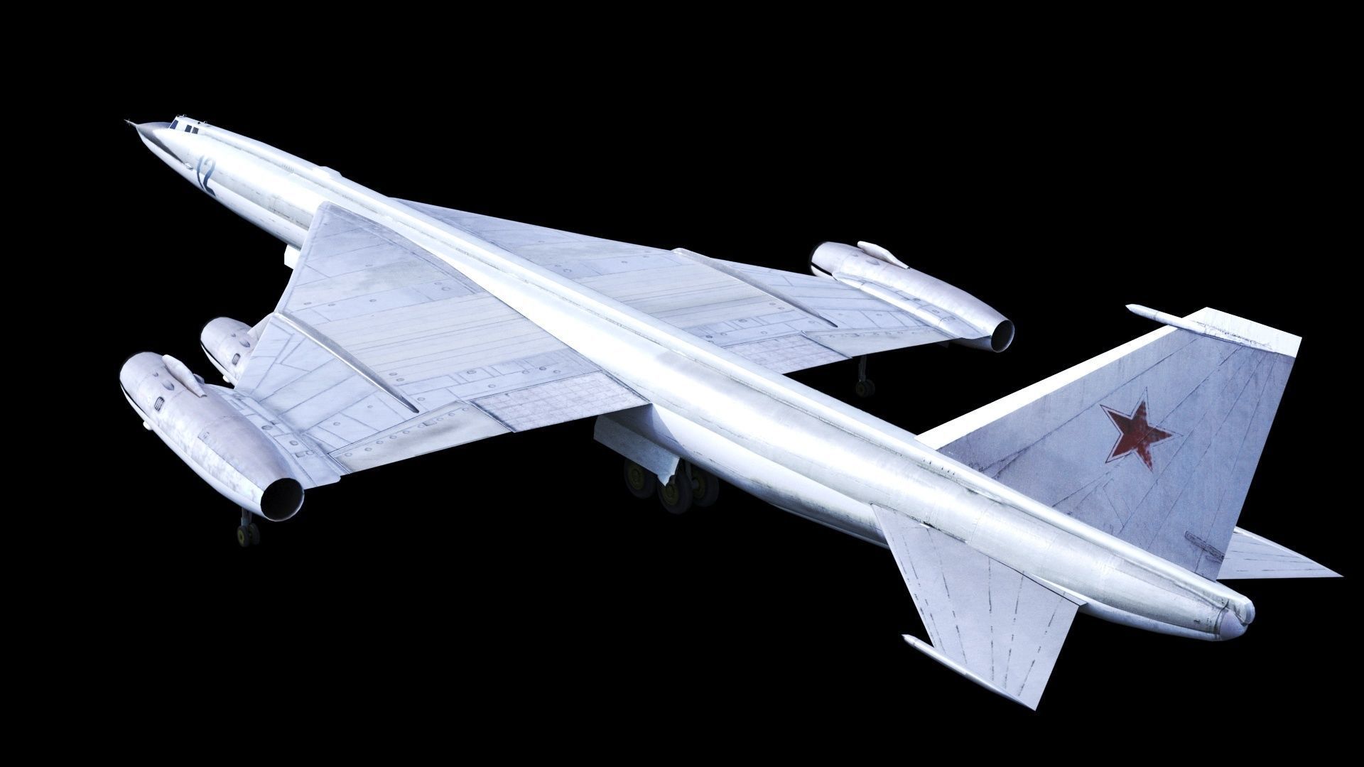 Myasishchev M-50 Bounder Low-poly 3D model_8