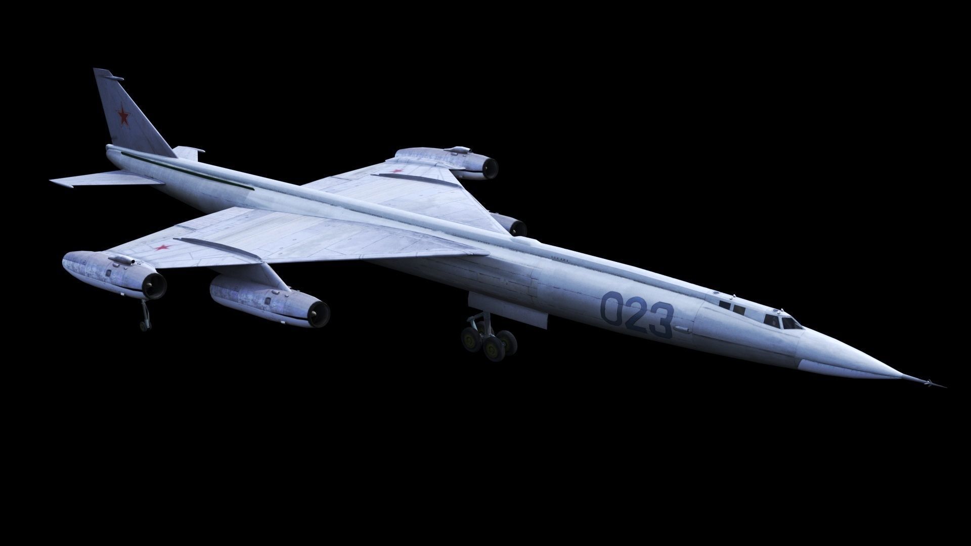 Myasishchev M-50 Bounder Low-poly 3D model_12