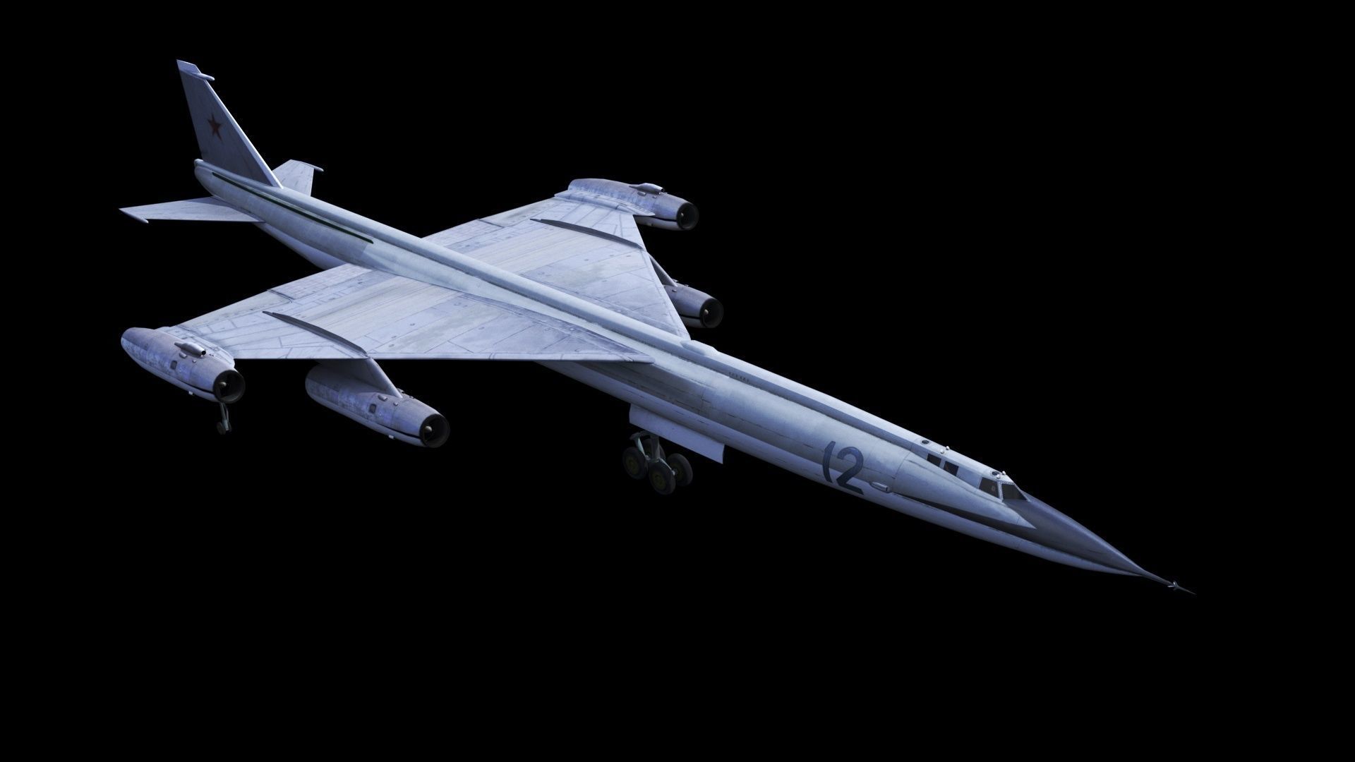 Myasishchev M-50 Bounder Low-poly 3D model_5