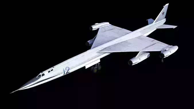 Myasishchev M-50 Bounder Low-poly 3D model