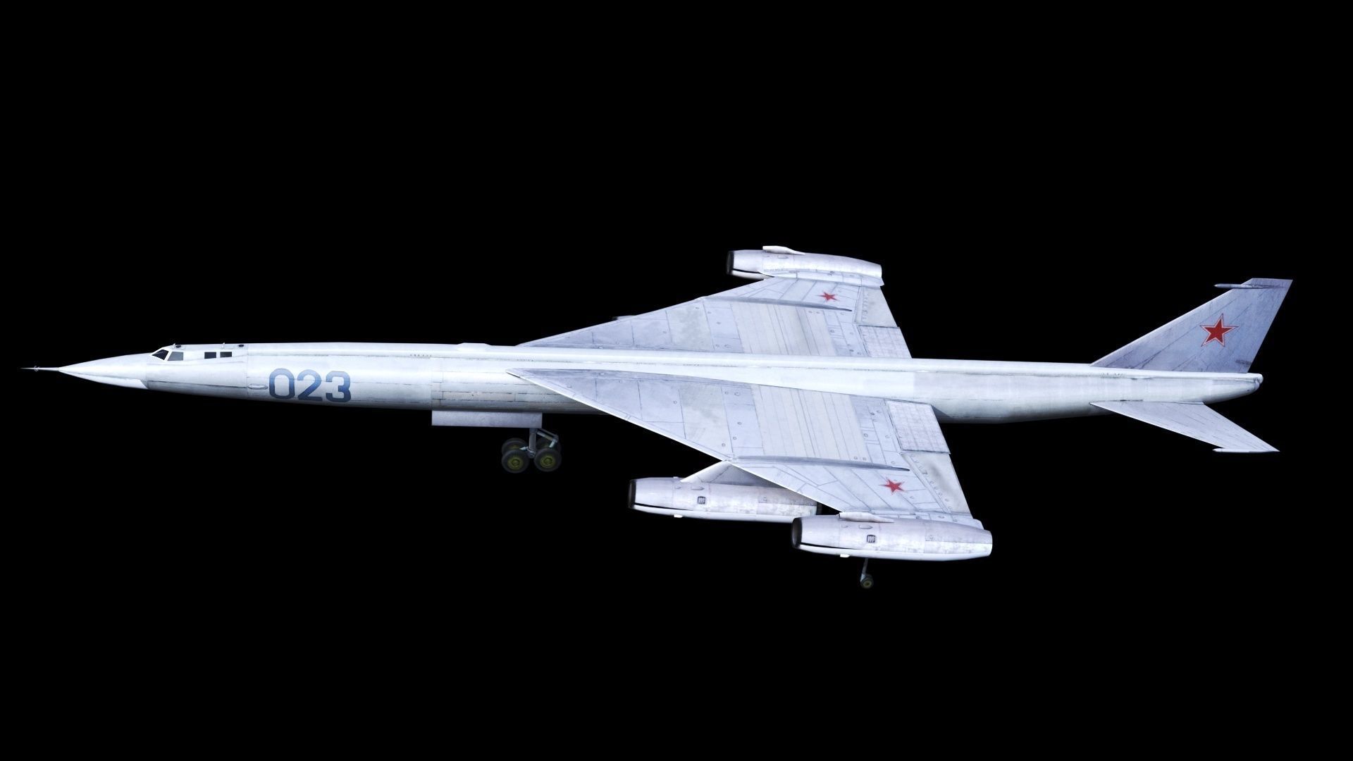 Myasishchev M-50 Bounder Low-poly 3D model_1