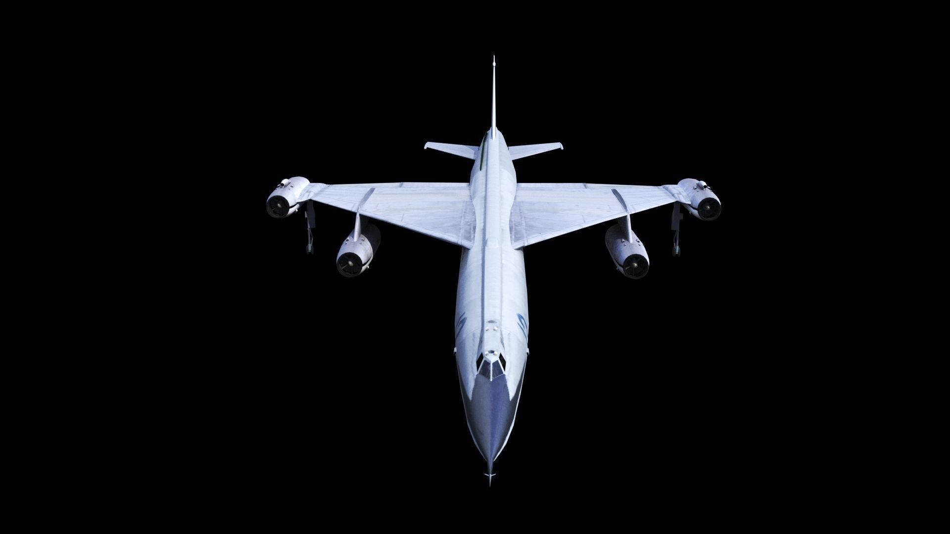 Myasishchev M-50 Bounder Low-poly 3D model_9