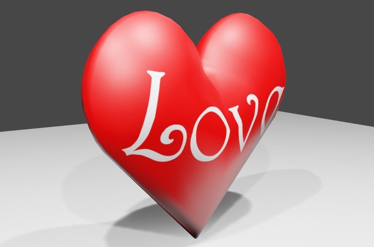 Heart Low Poly - Textured - Coracao Low-poly 3D model_6