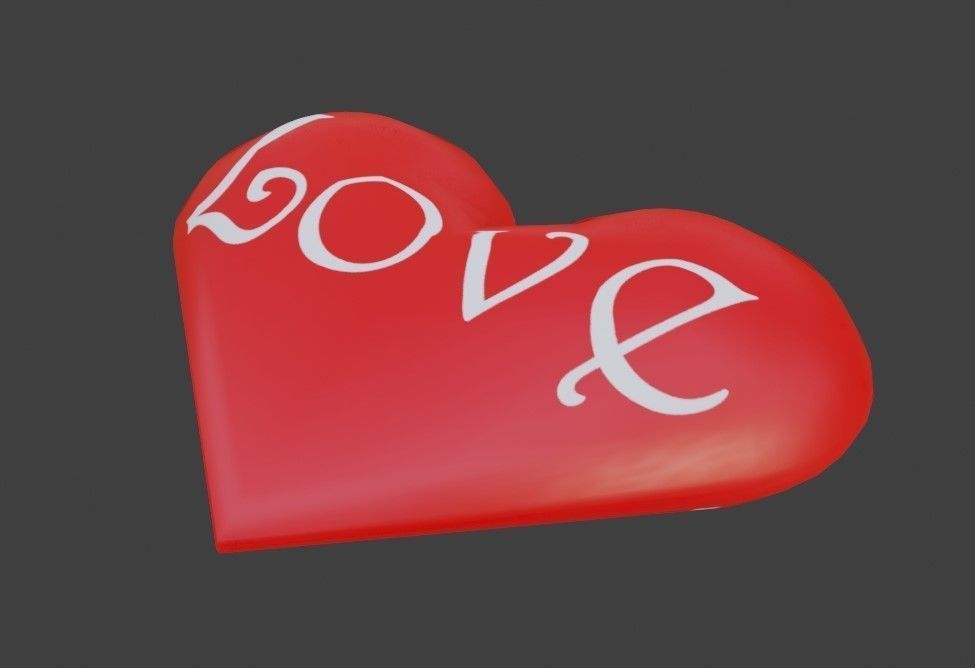 Heart Low Poly - Textured - Coracao Low-poly 3D model_3