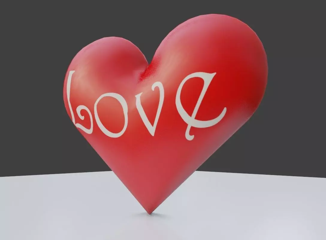 Heart Low Poly - Textured - Coracao Low-poly 3D model_0