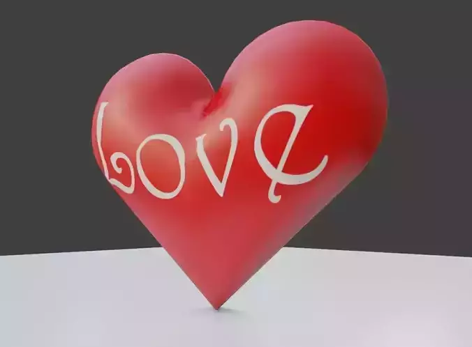 Heart Low Poly - Textured - Coracao Low-poly 3D model