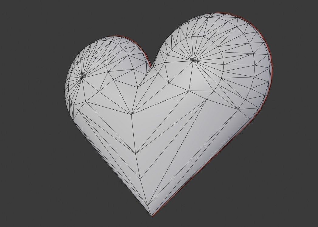 Heart Low Poly - Textured - Coracao Low-poly 3D model_7