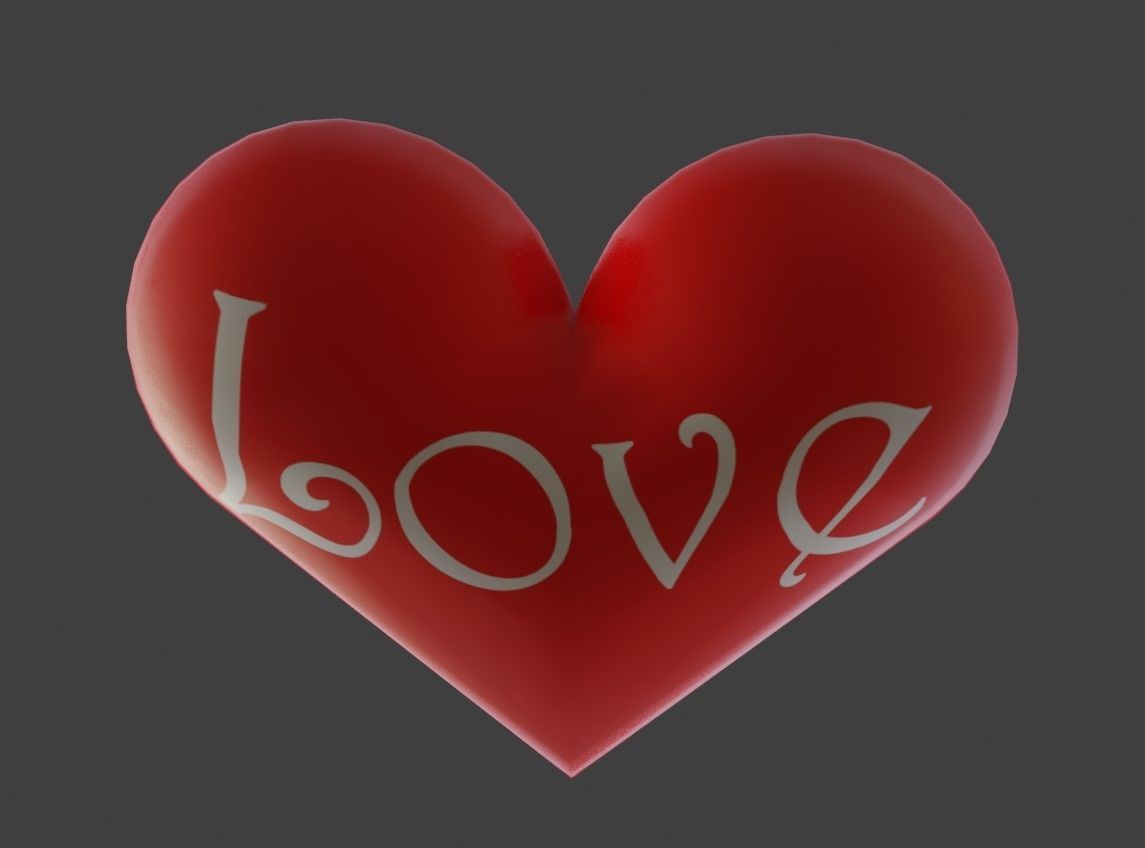 Heart Low Poly - Textured - Coracao Low-poly 3D model_4
