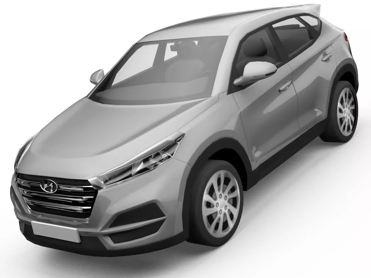 Hyundai Tucson  SUV 3D Model  Low-poly 3D model_0