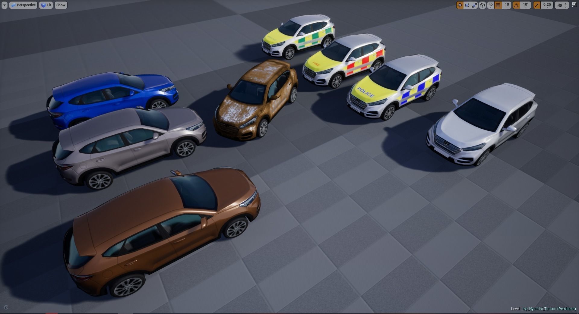 Hyundai Tucson  SUV 3D Model  Low-poly 3D model_2