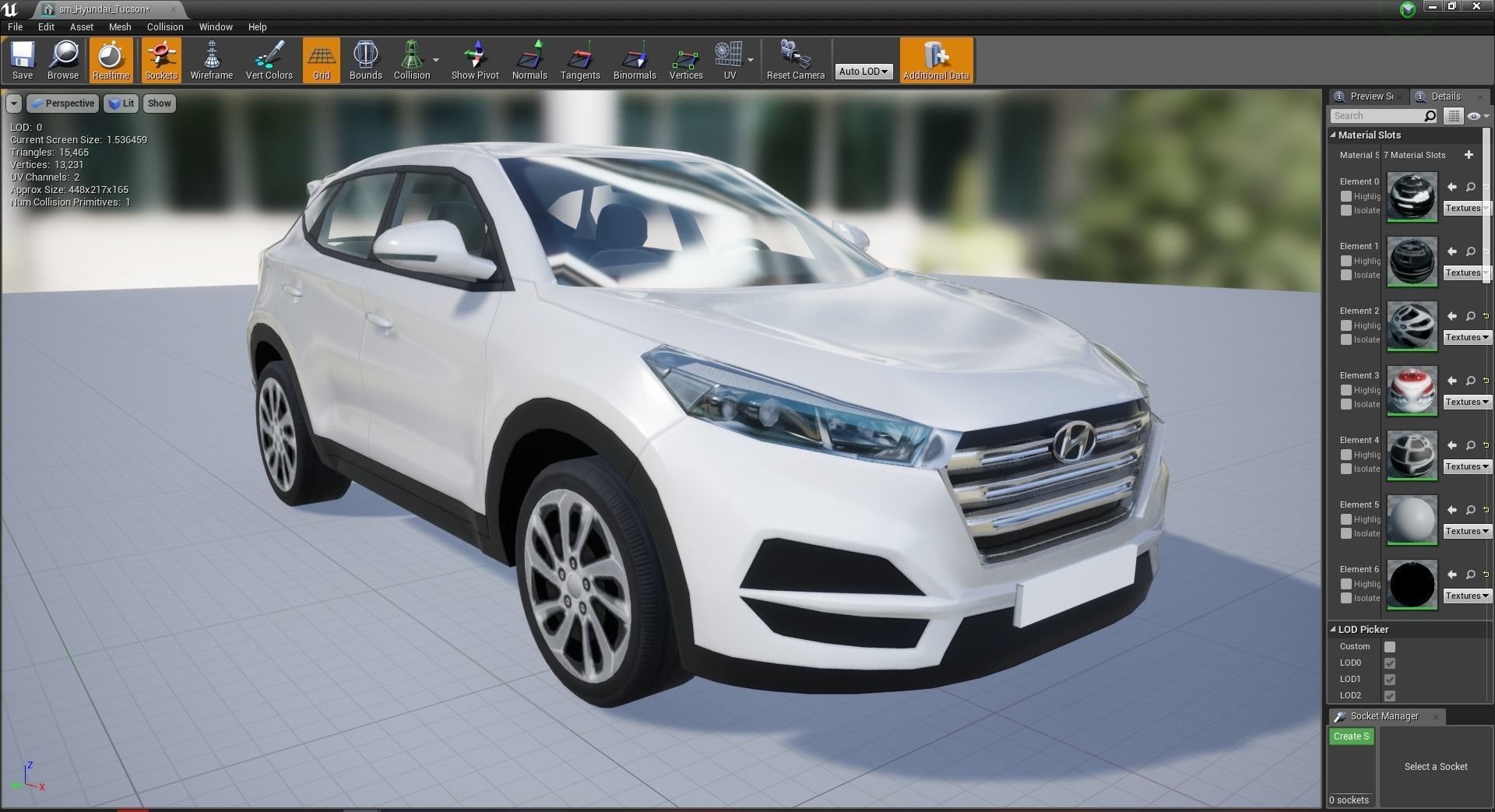 Hyundai Tucson  SUV 3D Model  Low-poly 3D model_6